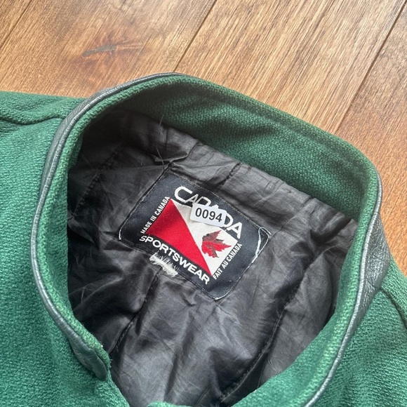 Men’s Vintage 2002 North Winnipeg Nomads wool and leather varsity jacket - Picture 3 of 7